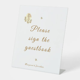 Sepia Jungfrau Mary Wedeption Sockelschild