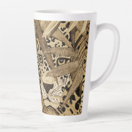 Sepia Leopard  Milchtasse