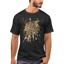 Sepia-Leoparden-T-Shirt