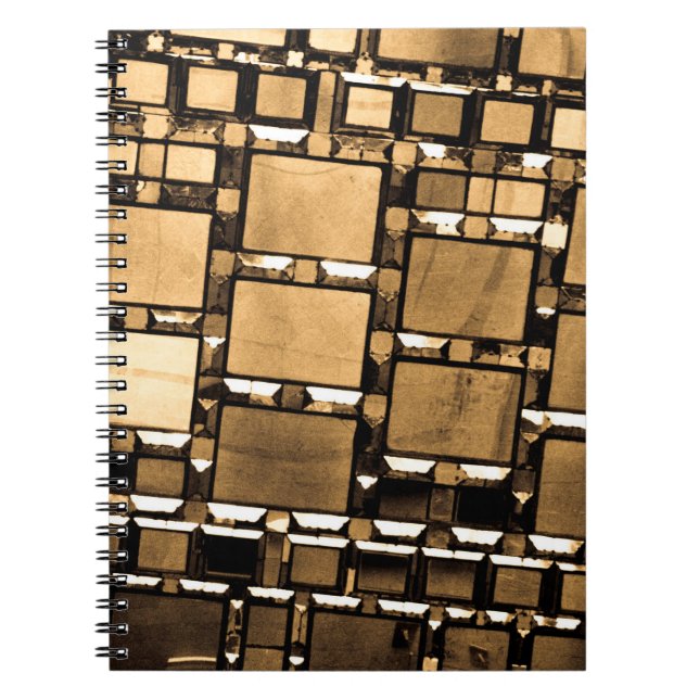 Sepia Mirror Pattern Notizblock (Vorderseite)