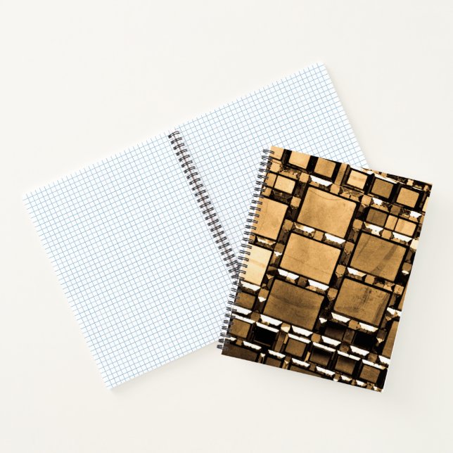 Sepia Mirror Pattern Notizbuch (Innenseite)