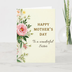 Sepia Muttertag Schwester Karte