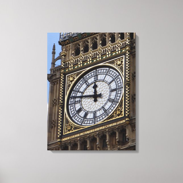 Sepia Nah Big Ben London Travel Leinwanddruck (Vorderseite)