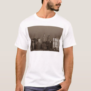 Sepia New York City Skyline T-Shirt