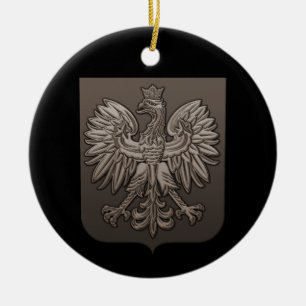 Sepia-polnisches Eagle-Schild Keramikornament