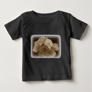 Sepia Rose Bouquet Baby T-shirt