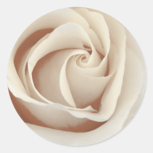 Sepia-Rose Runder Aufkleber
