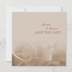 Sepia-Rosen - Save the Date Mitteilung
