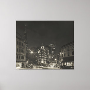 Sepia San Francisco Night City Leinwanddruck