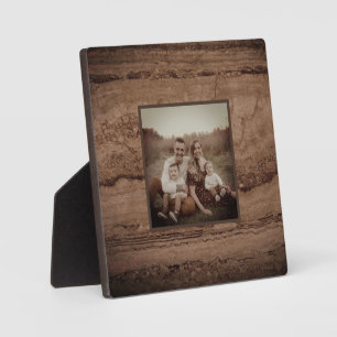 Sepia schwarz-braun-Granitstein Fotoplatte