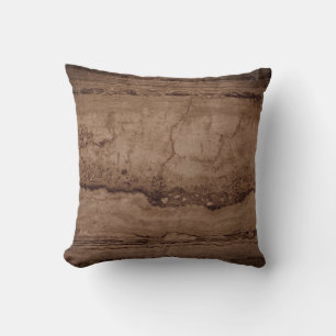Sepia schwarz-braun-Granitstein Kissen