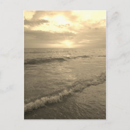 Sepia-Sonnenuntergang Postkarte
