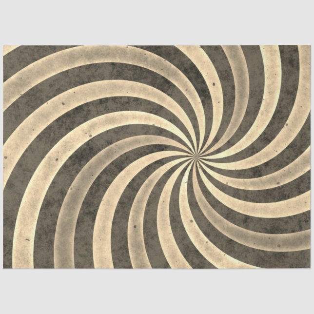 Sepia Spirals Muster, Scrapbooking Geschenke Umhül Seidenpapier (Vorderseite)