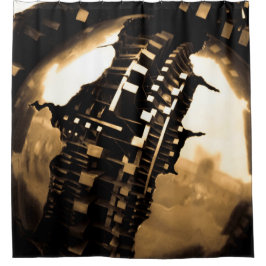 Sepia Steampunk Duschvorhang