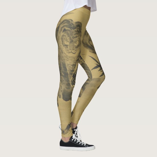 Sepia Tiger und Bamboo Leggings (Rechts)