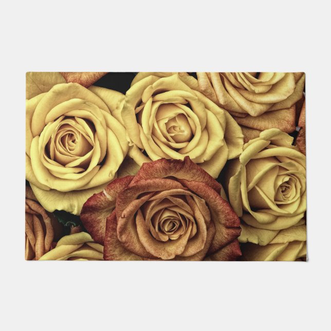 Sepia Tinted Rose Fußmatte (Vorderseite)