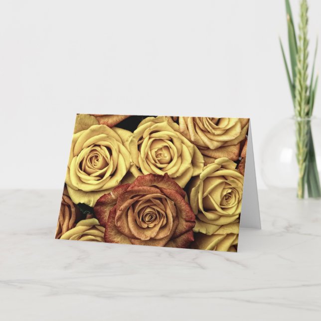 Sepia Tinted Rose Karte (Vorderseite)