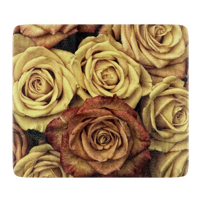 Sepia Tinted Rose Schneidebrett (Vorderseite)