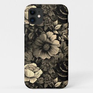 Sepia Tone Vintag Floral Print Case-Mate iPhone Hülle