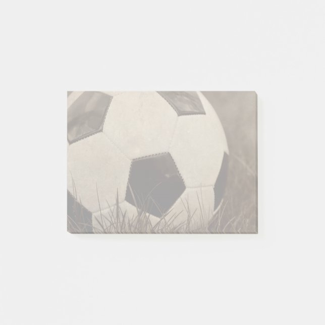 Sepia Toned Soccer Ball Post-it Klebezettel (Vorderseite)