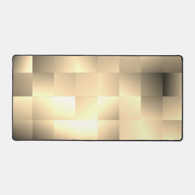 Sepia Tones in Square Pattern Schreibtischunterlage (Vorderseite)