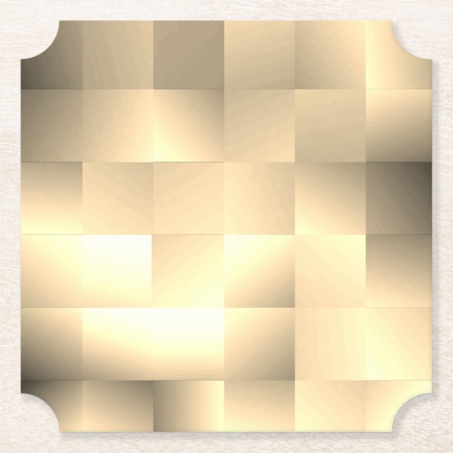 Sepia Tones in Square Pattern Untersetzer (Vorderseite)