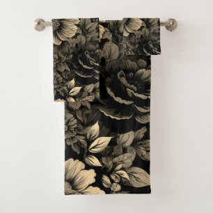 Sépia tonique Vintage Floral Print