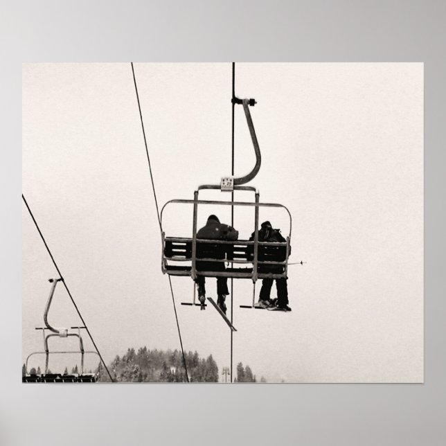 Sepia Tonski drucken, Erreichbarkeit nach oben Poster (Vorne)