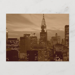 Sepia-Tönung New York City Postkarte