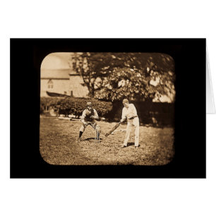 Sépia vintage de joueurs de cricket de glissière