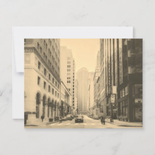 Sepia Vintage San Francisco Innenstadt Postkarte