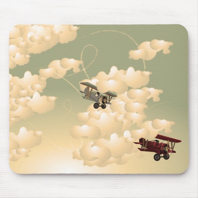 Sepia von BiPlane Mousepad (Vorne)