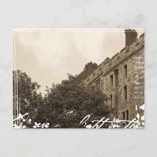 Sepia Vue sur la carte postale du château de Winds