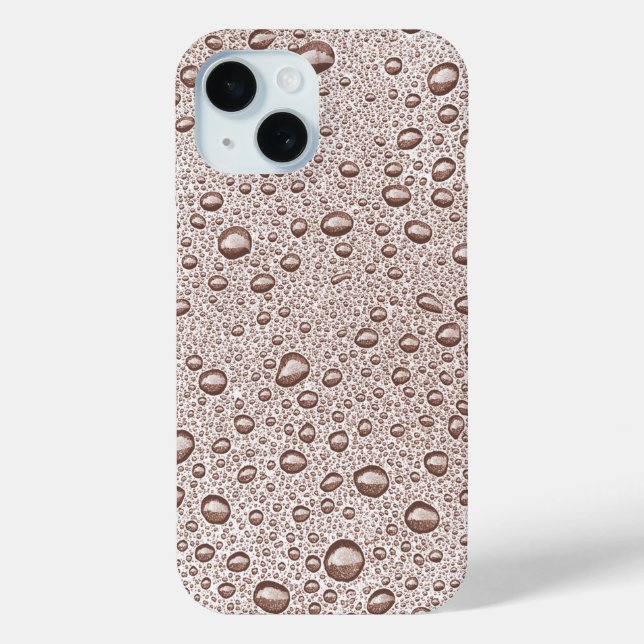 Sepia-Wassertropfen Case-Mate iPhone Hülle (Rückseite)