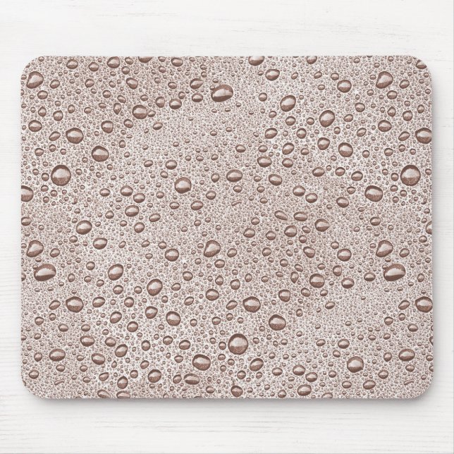 Sepia-Wassertropfen Mousepad (Vorne)