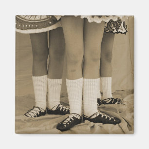 Sepia-weiche Schuh-quadratischer Magnet