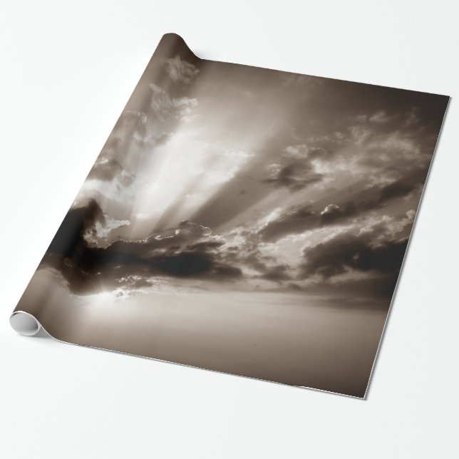 Sepia Wolken, Sky & Sunset Motivierend Freiheit Geschenkpapier (Ungerollt)