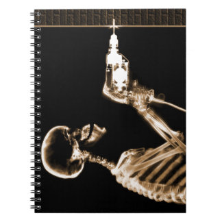 Sepia X-Ray Skeleton Builder Notizblock