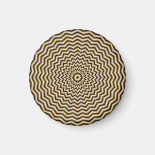 Sepia Zigzag Ripples Magnet