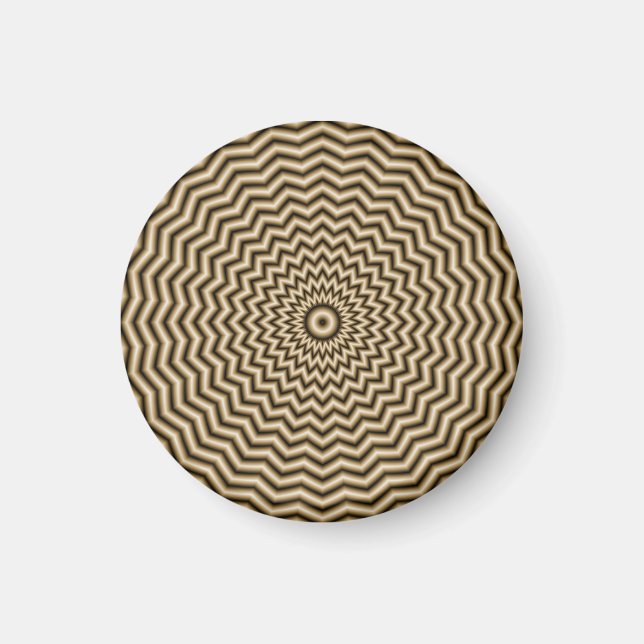 Sepia Zigzag Ripples Magnet (Vorne)