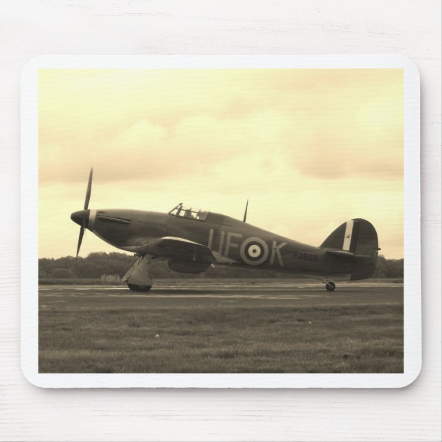 Sepiatone Hawker Hurrikan Mousepad (Vorne)
