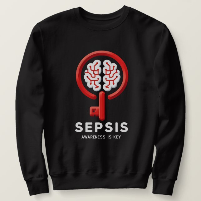 Sepsis Awareness is Key Sweatshirt (Design vorne)