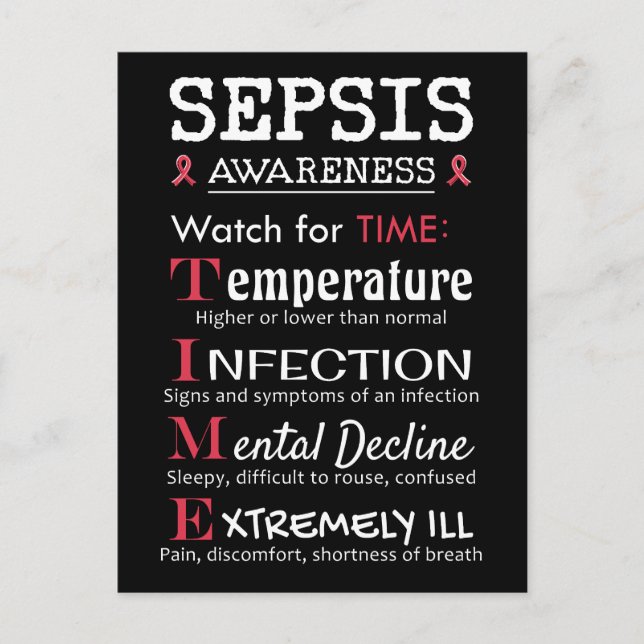 Sepsis Awareness Watch for TIME Guide Postkarte (Vorderseite)