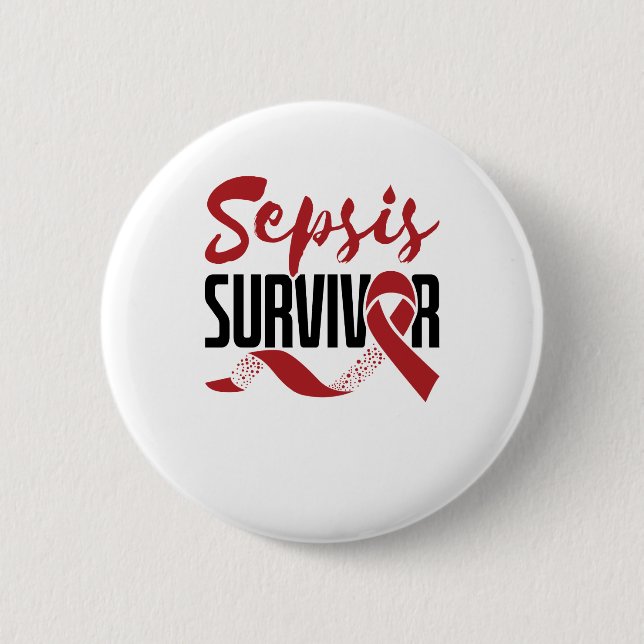 Sepsis Survivor Bewusstsein Button (Vorderseite)