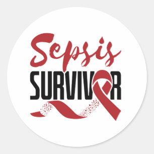 Sepsis Survivor Bewusstsein Runder Aufkleber