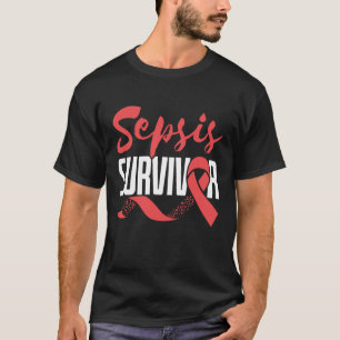Sepsis Survivor Warrior Fighter Awareness Montag T-Shirt