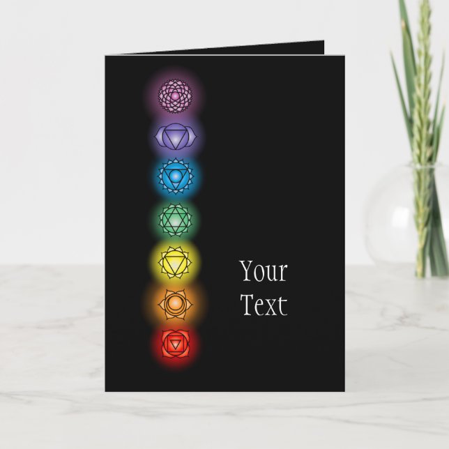 Sept Chakras Carte de voeux (Devant)