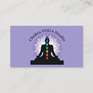 Sept Chakras Yoga Carte de visite de conception de