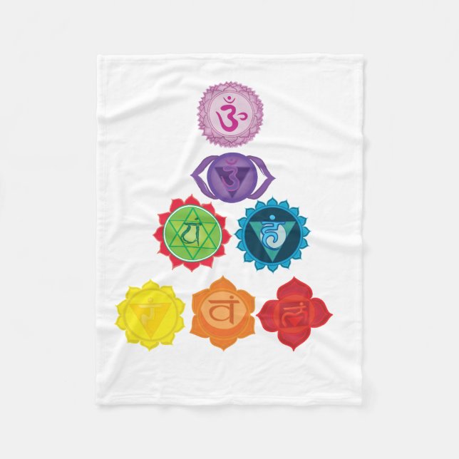 Sept couvertures en toison Chakra (Devant)