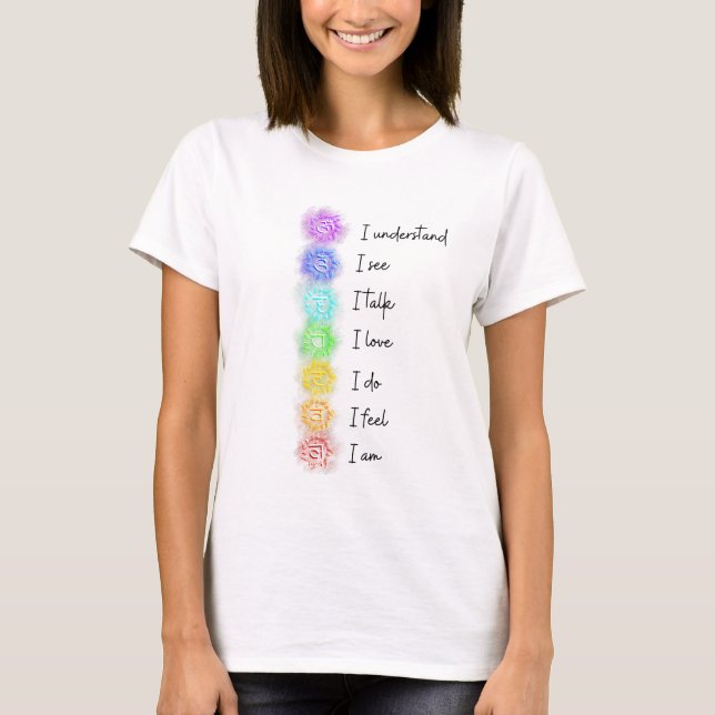 Sept T-shirt Yoga Chakras (Devant)
